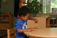 Picutre of a child doing a lesson